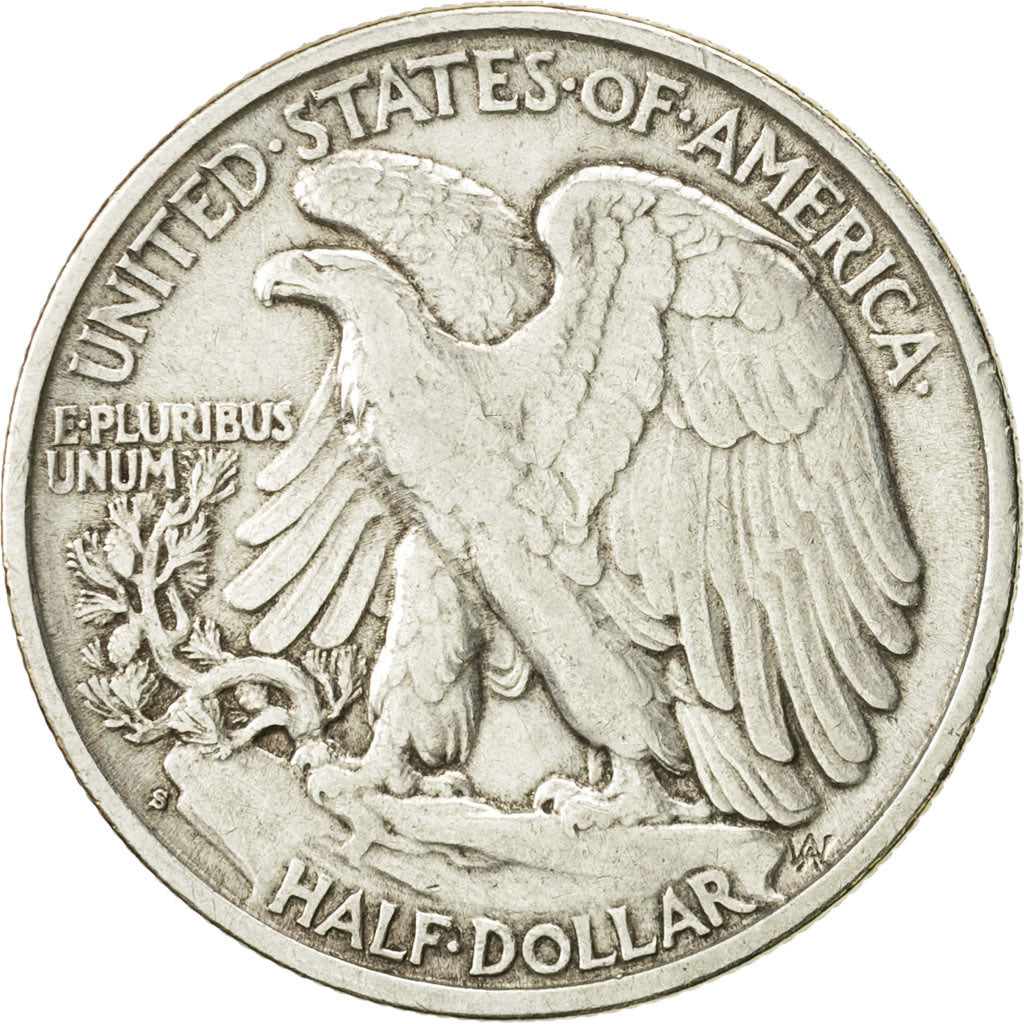 United States, Walking Liberty Half Dollar, 1941, San Francisco,EF(40-45),KM 142
