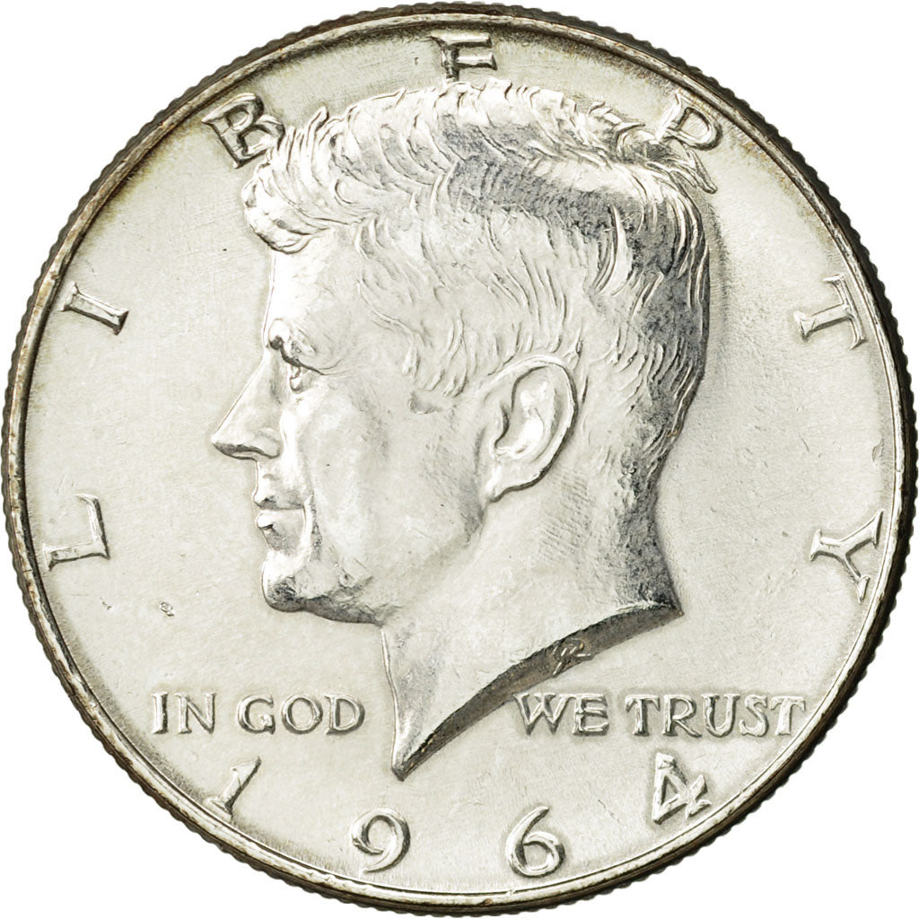 United States, Kennedy Half Dollar,1964, AU(55-58), Philadelphia, KM 202