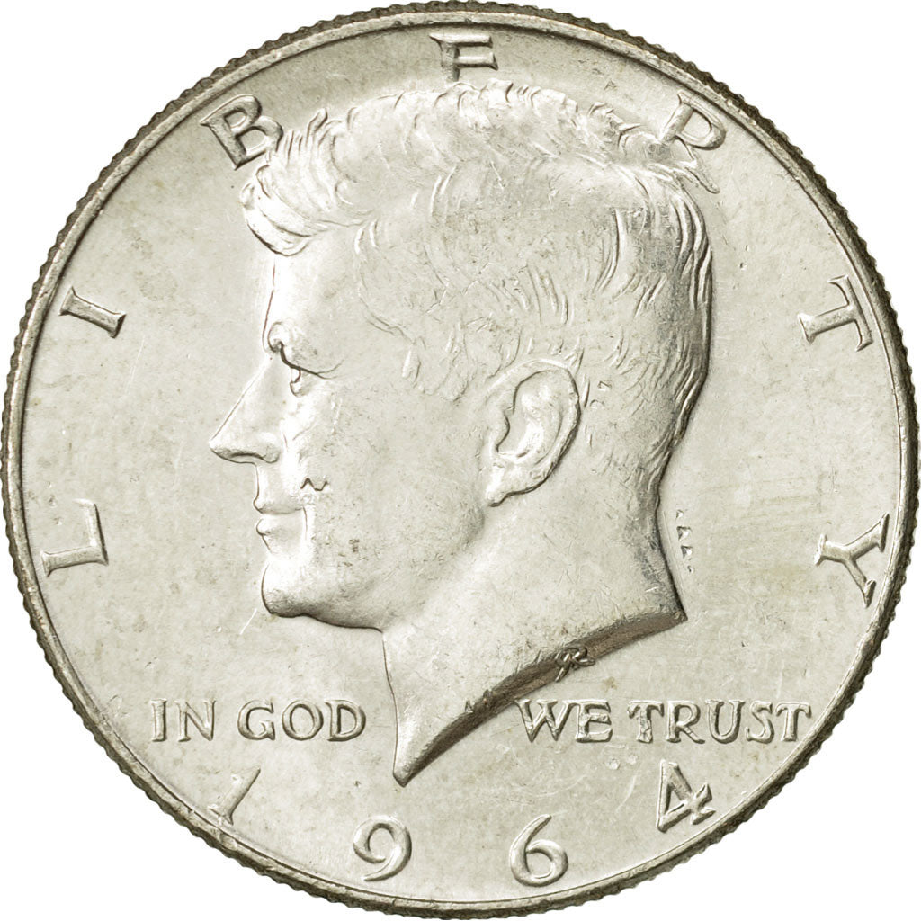 United States, Kennedy Half Dollar,1964, AU(55-58), Philadelphia, KM 202