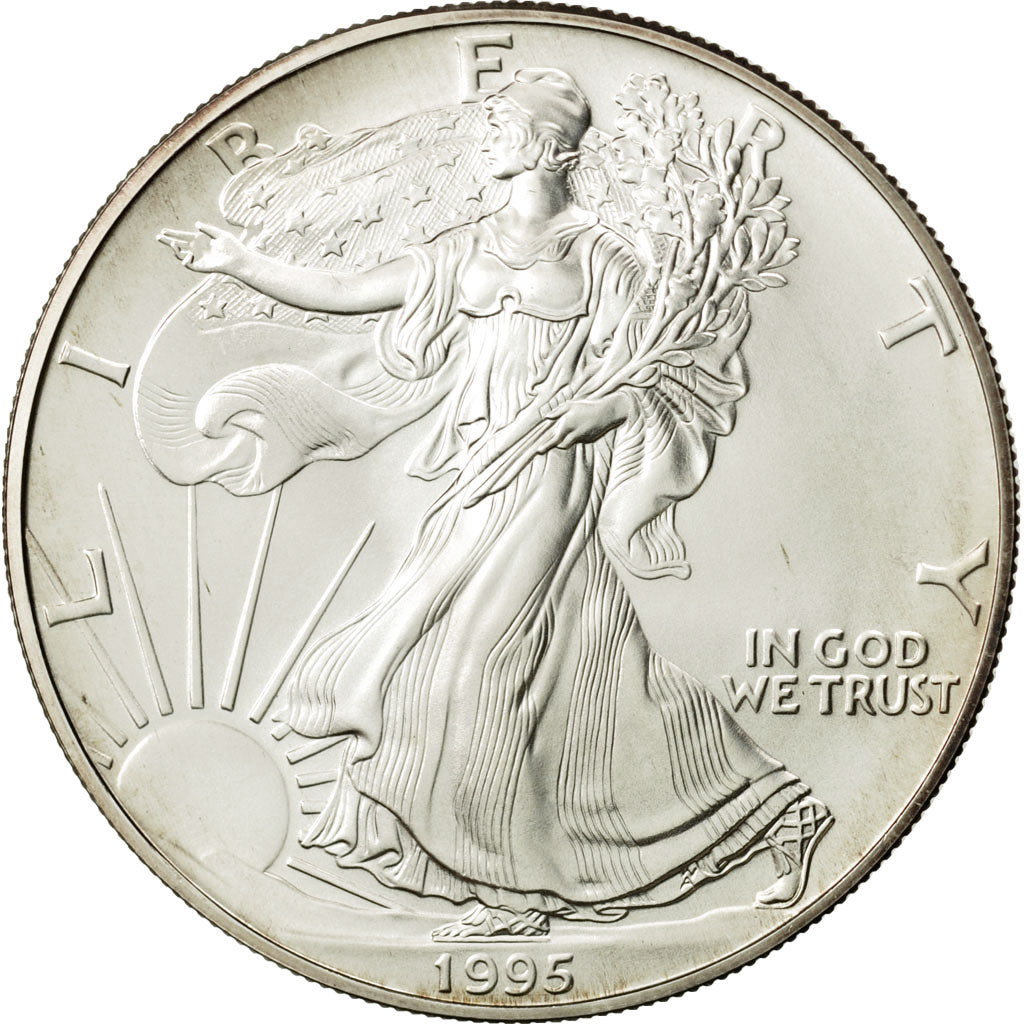 Coin, United States, Dollar, 1995, U.S. Mint, Philadelphia, MS(63), Silver