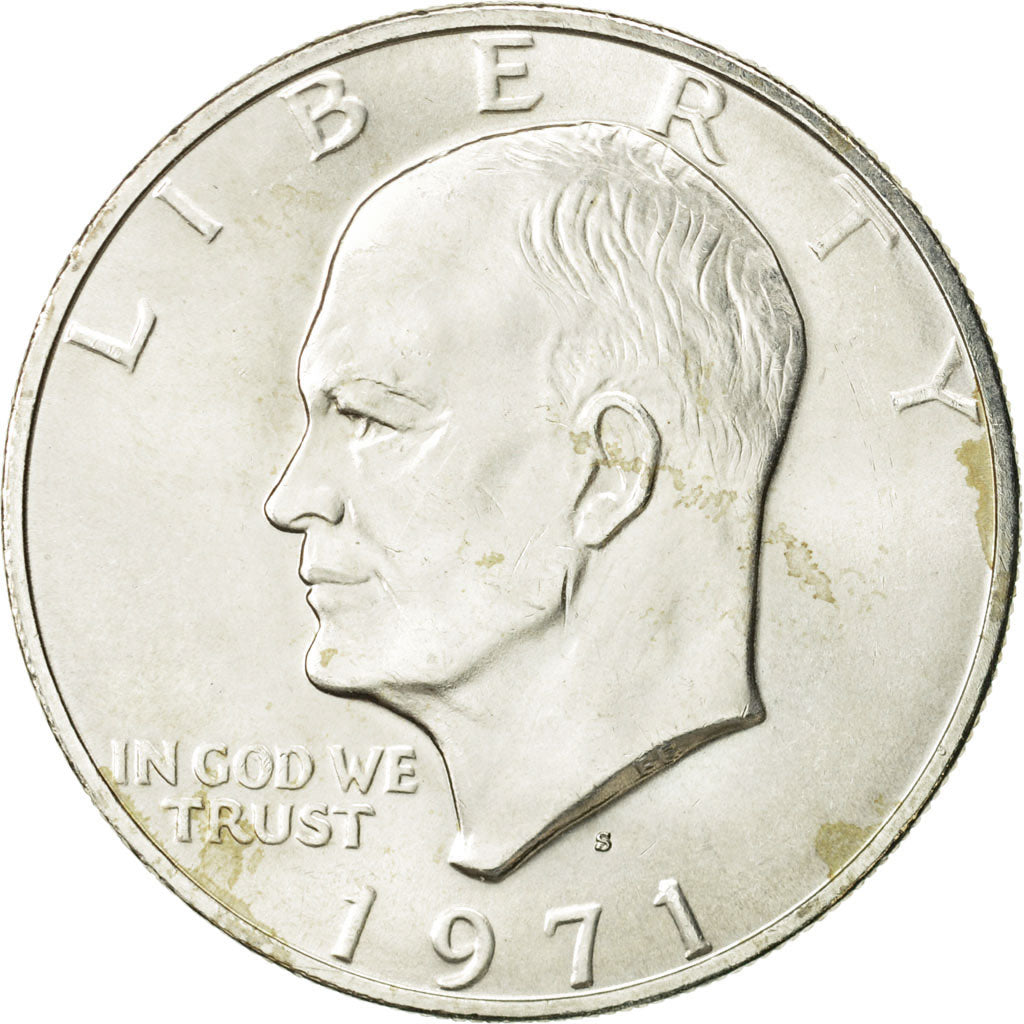 United States, Eisenhower Dollar,1971, San Francisco, AU(50-53), KM 203a