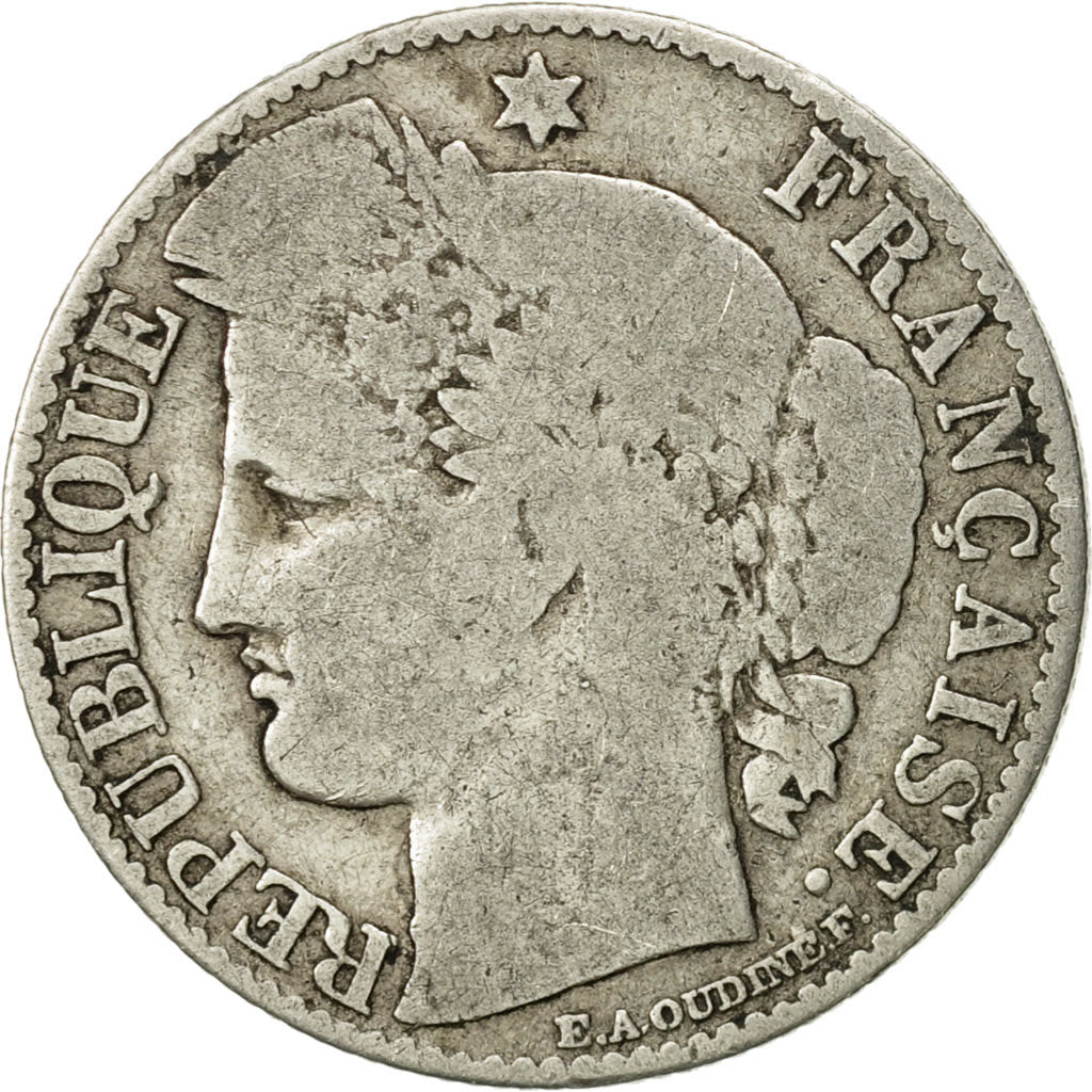 Francia, Cérès, 50 Centimes, 1882, Paris, B+, Argento, KM:834.1, Gadoury:419a