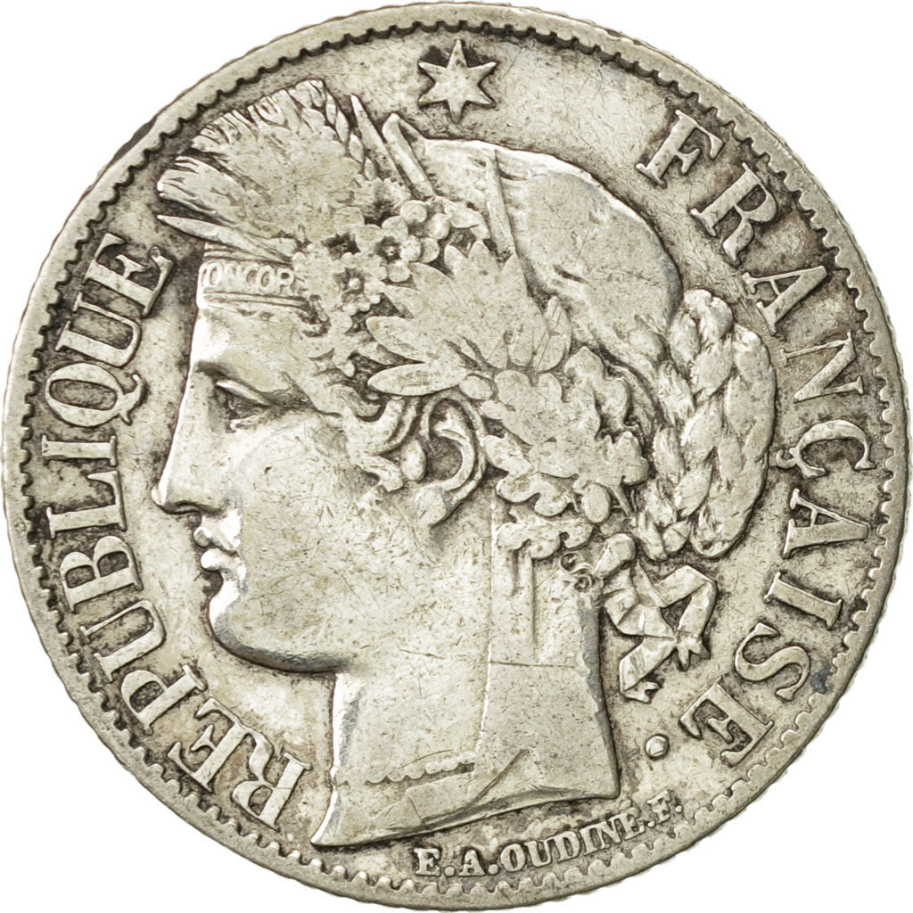 France, Cérès, Franc, 1894, Paris, EF(40-45), Silver, KM:822.1, Gadoury:465a