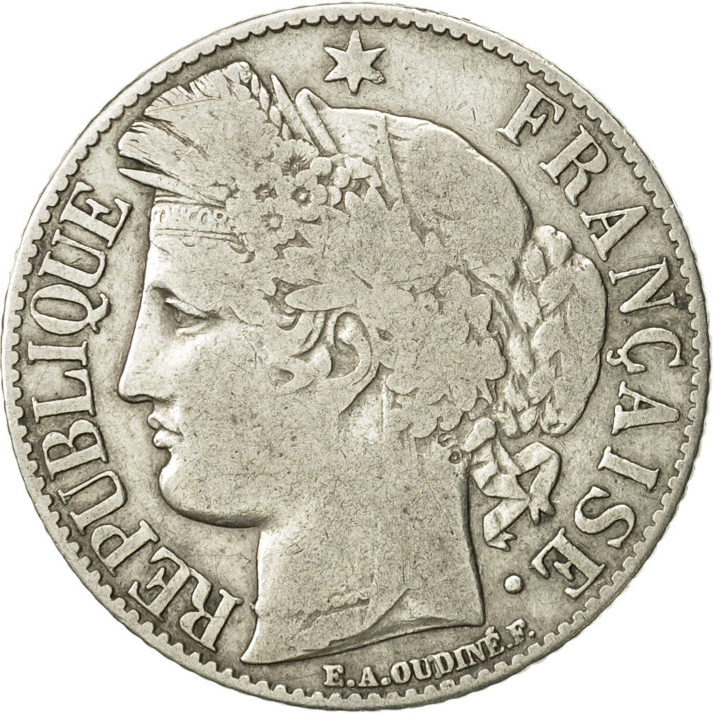 France, Cérès, Franc, 1894, Paris, VF(20-25), Silver, KM:822.1, Gadoury:465a