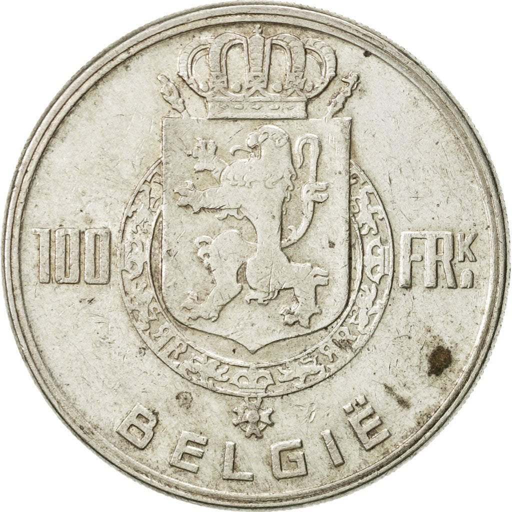 Coin, Belgium, 100 Francs, 100 Frank, 1951, EF(40-45), Silver, KM:139.1