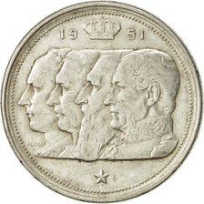 Coin, Belgium, 100 Francs, 100 Frank, 1951, EF(40-45), Silver, KM:139.1