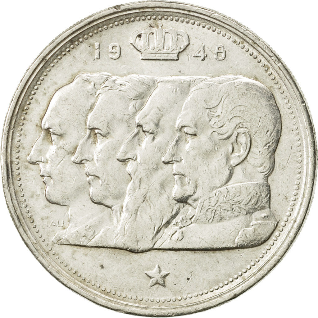 Coin, Belgium, 100 Francs, 100 Frank, 1948, EF(40-45), Silver, KM:139.1