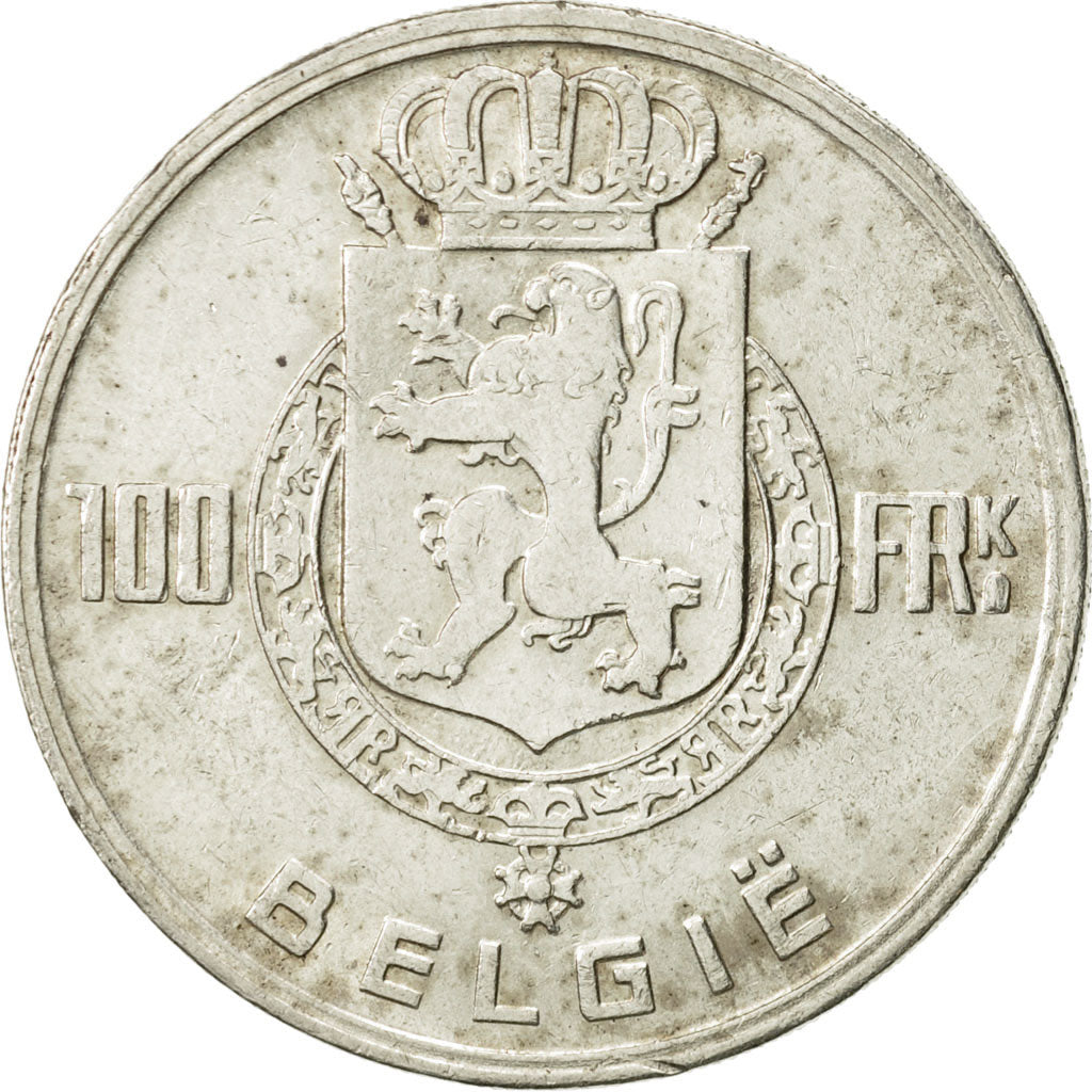Coin, Belgium, 100 Francs, 100 Frank, 1948, EF(40-45), Silver, KM:139.1