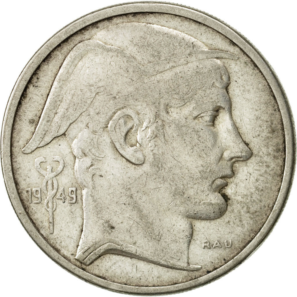 Belgium, 50 Francs, 50 Frank, 1949, EF(40-45), Silver, KM:136.1