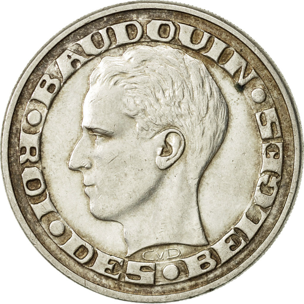 Belgium, 50 Francs, 50 Frank, 1958, EF(40-45), Silver, KM:150.1