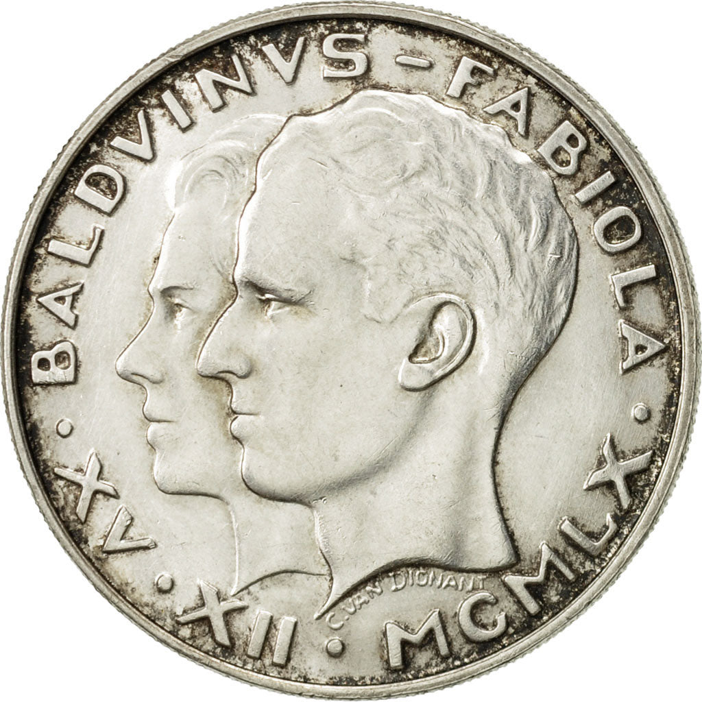 Coin, Belgium, 50 Francs, 50 Frank, 1960, EF(40-45), Silver, KM:152.1