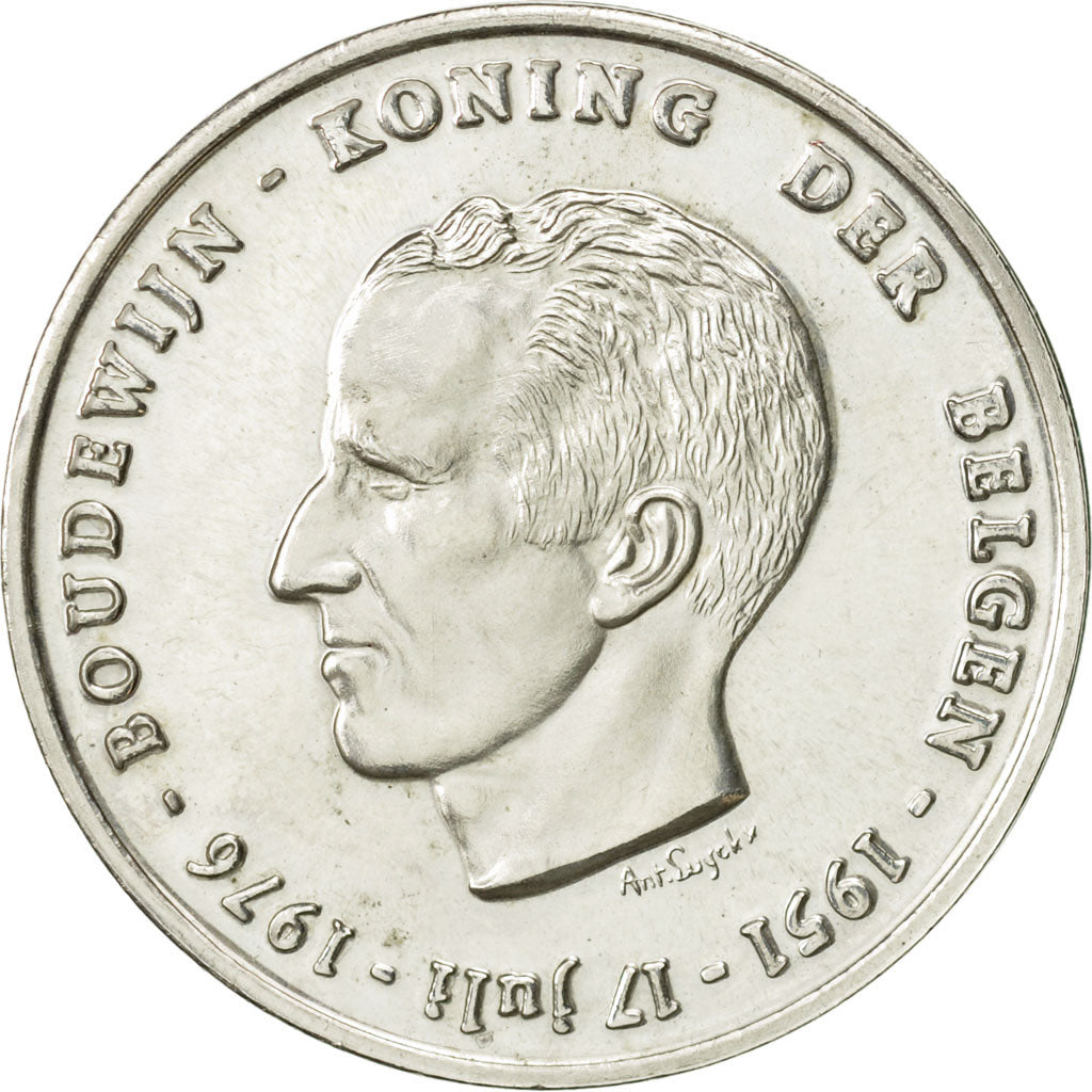 Coin, Belgium, 250 Francs, 250 Frank, 1976, Brussels, AU(50-53), Silver