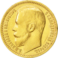 Russie, Nicholas II, 15 Roubles, 1897, St. Petersburg, TTB+, Or, KM:65.2