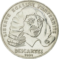 Frankreich, Descartes, 100 Francs, 1991, SS+, Silber, KM:996, Gadoury:906