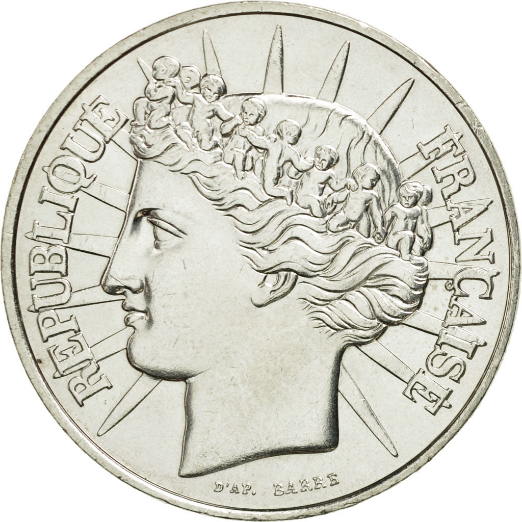 France, Fraternité, 100 Francs, 1988, AU(50-53), Silver, KM:966, Gadoury:903