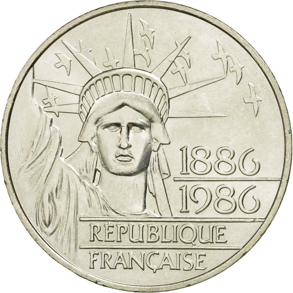 France, Statue de la Liberté, 100 Francs, 1986, TTB+, Argent, KM:960,Gad 901
