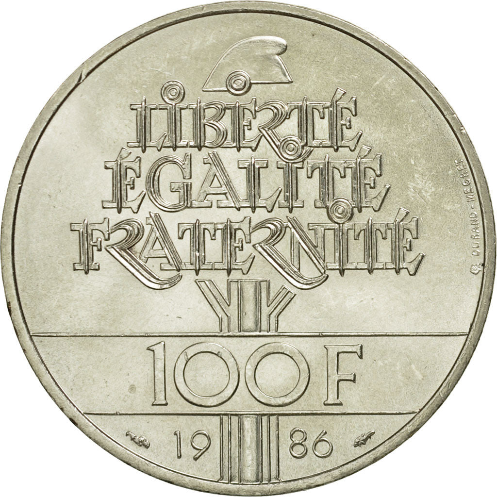 France, Statue de la Liberté, 100 Francs, 1986, TTB+, Argent, KM:960,Gad 901