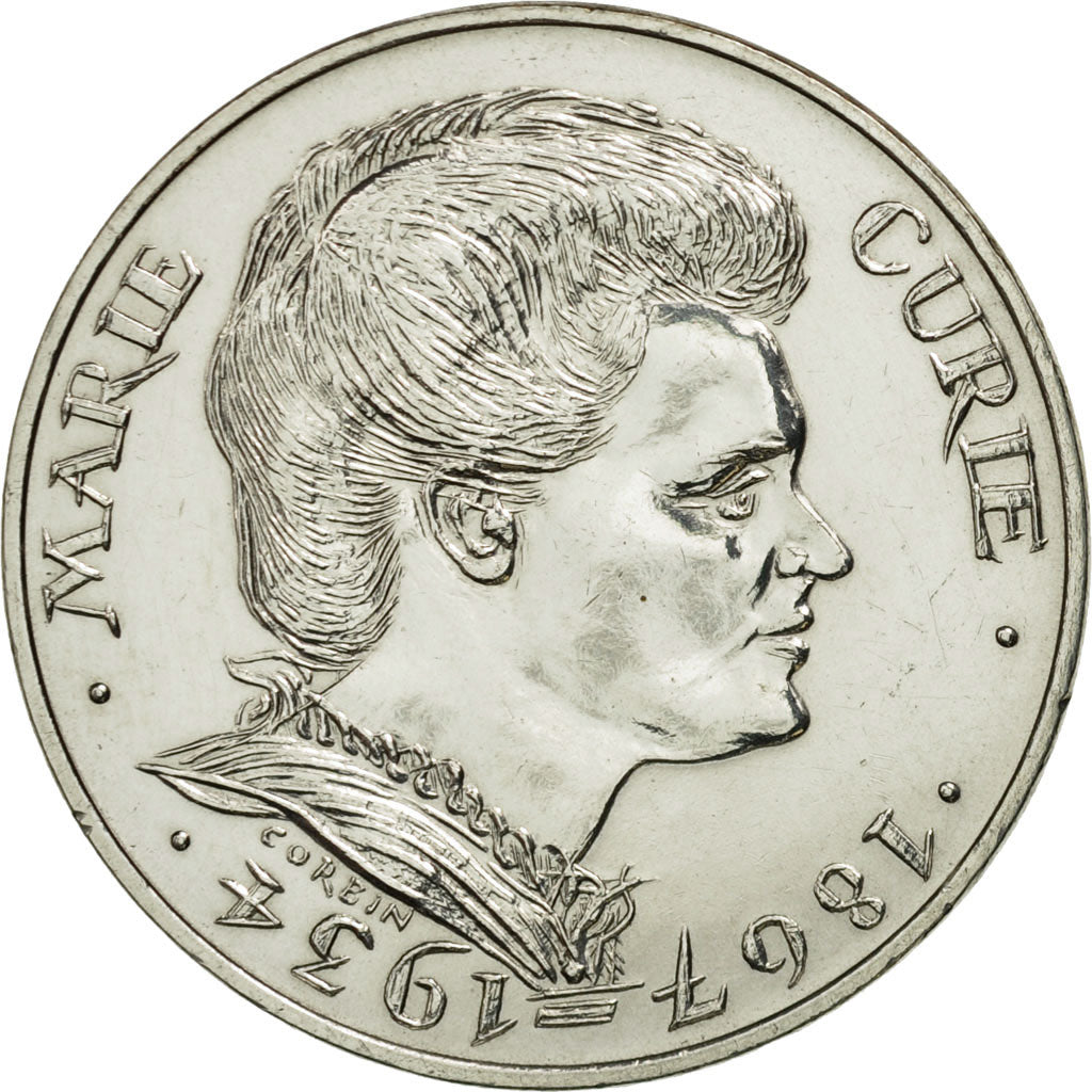 France, Marie Curie, 100 Francs, 1984, AU(50-53), Silver, KM:955, Gadoury:899