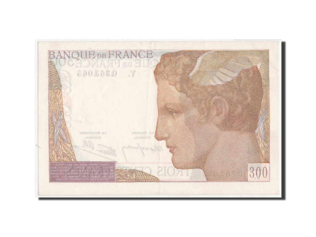 France, 300 Francs, 300 F 1938-1939, 1939, KM #87a, AU(55-58), Y, Fayette...