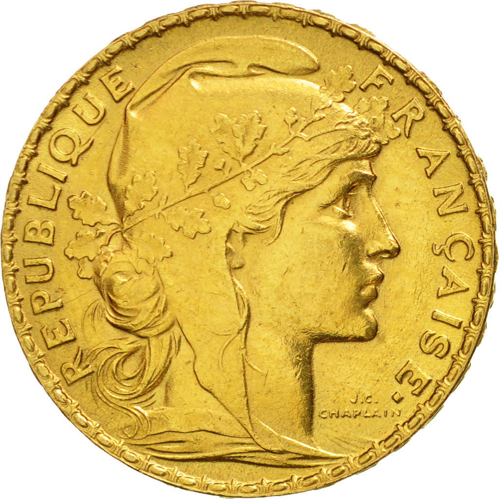 Monnaie, France, Marianne, 20 Francs, 1908, TTB+, Or, KM:857, Gadoury:1064a