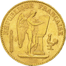 France, Génie, 20 Francs, 1889, Paris, AU(55-58), Gold, KM:825, Gadoury:1063