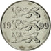 Moneta, Estonia, 20 Senti, 1999, no mint, MS(65-70), Nickel platerowany stalą