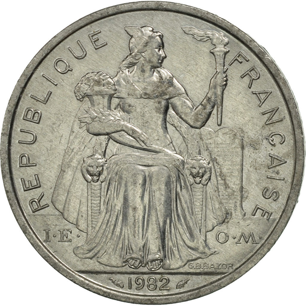 Monnaie, French Polynesia, 5 Francs, 1982, Paris, TTB+, Aluminium, KM:12
