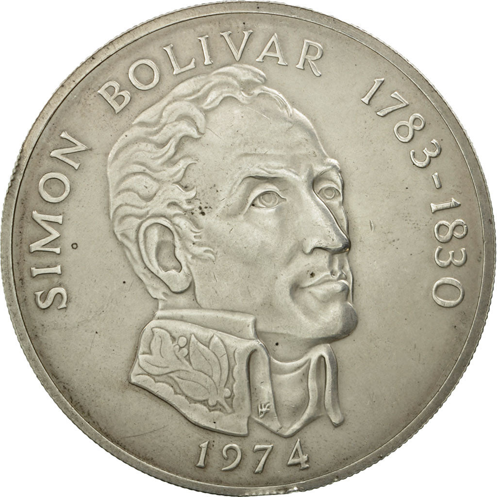 Coin, Panama, 20 Balboas, 1974, U.S. Mint, AU(50-53), Silver, KM:31