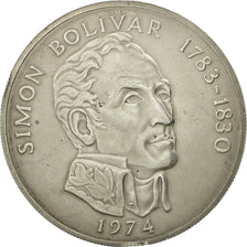 Coin, Panama, 20 Balboas, 1974, U.S. Mint, AU(50-53), Silver, KM:31