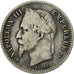 France, Napoleon III, 50 Centimes, 1867, Strasbourg, VF(30-35), KM 814.2