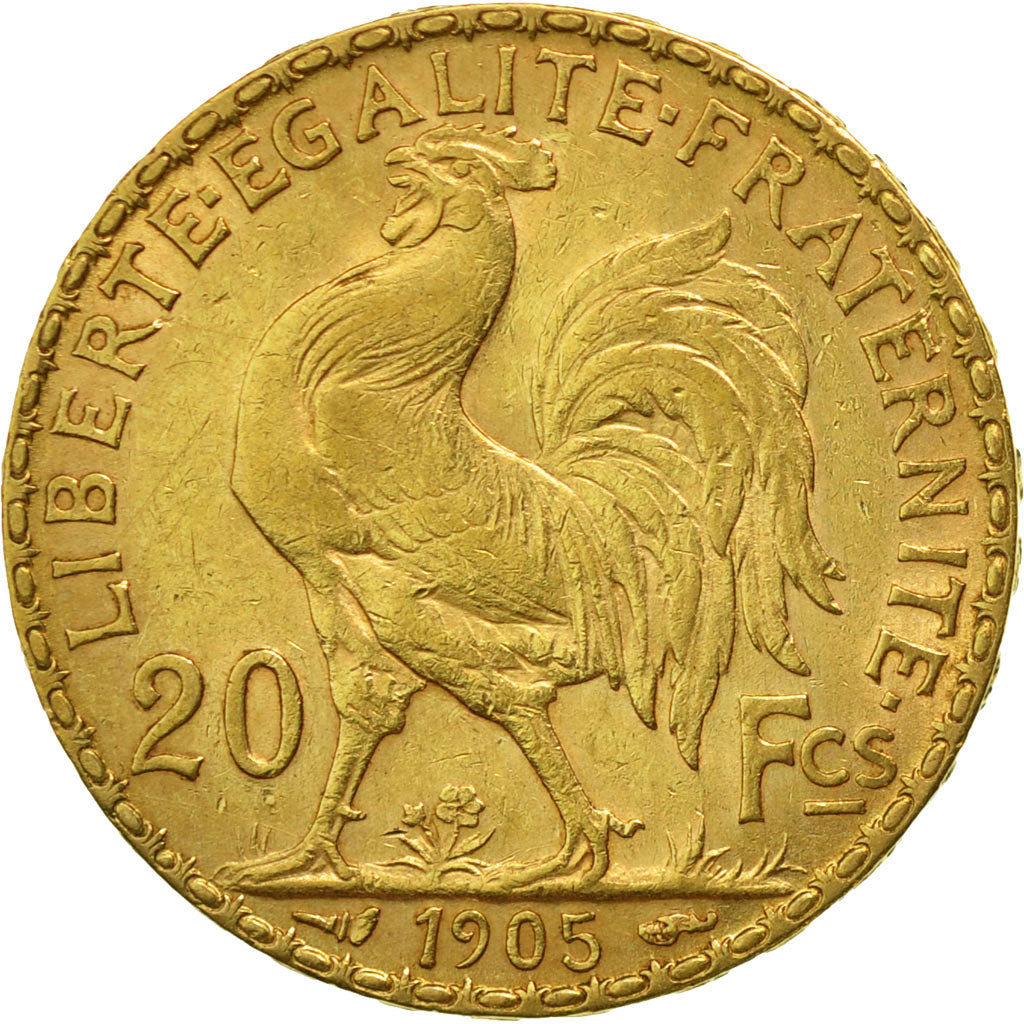 France, Marianne, 20 Francs, 1904, Paris, AU(50-53), Gold, KM:847, Gadoury:1064