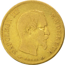 France, Napoleon III, 10 Francs, 1857, Paris, VF(30-35), Gold, KM 784.3