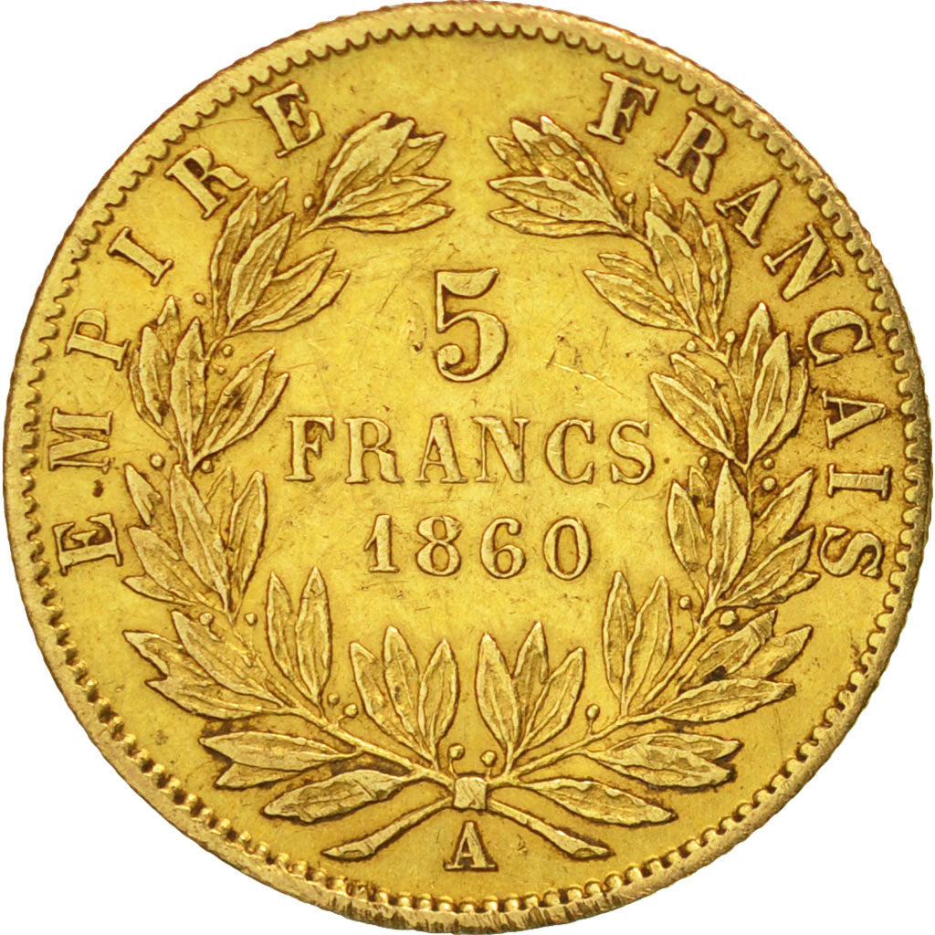 Münze, Frankreich, Napoleon III, Napoléon III, 5 Francs, 1860, Paris, S+