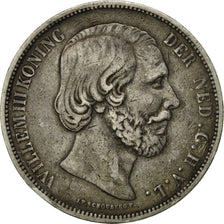 Netherlands, William III, 2-1/2 Gulden, 1869, EF(40-45), Silver, KM:82