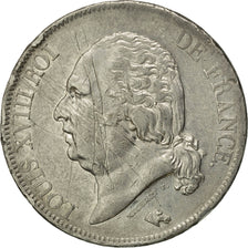 France, Louis XVIII, 5 Francs, 1820, Paris, EF(40-45), Silver, KM 711.1