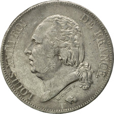 France, Louis XVIII, 5 Francs, 1823, Paris, EF(40-45), Silver, KM 711.1