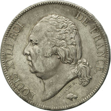 Coin, France, Louis XVIII, Louis XVIII, 5 Francs, 1824, Lille, EF(40-45)