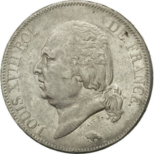 France, Louis XVIII, 5 Francs, 1823, Lille, EF(40-45), Silver, KM 711.13