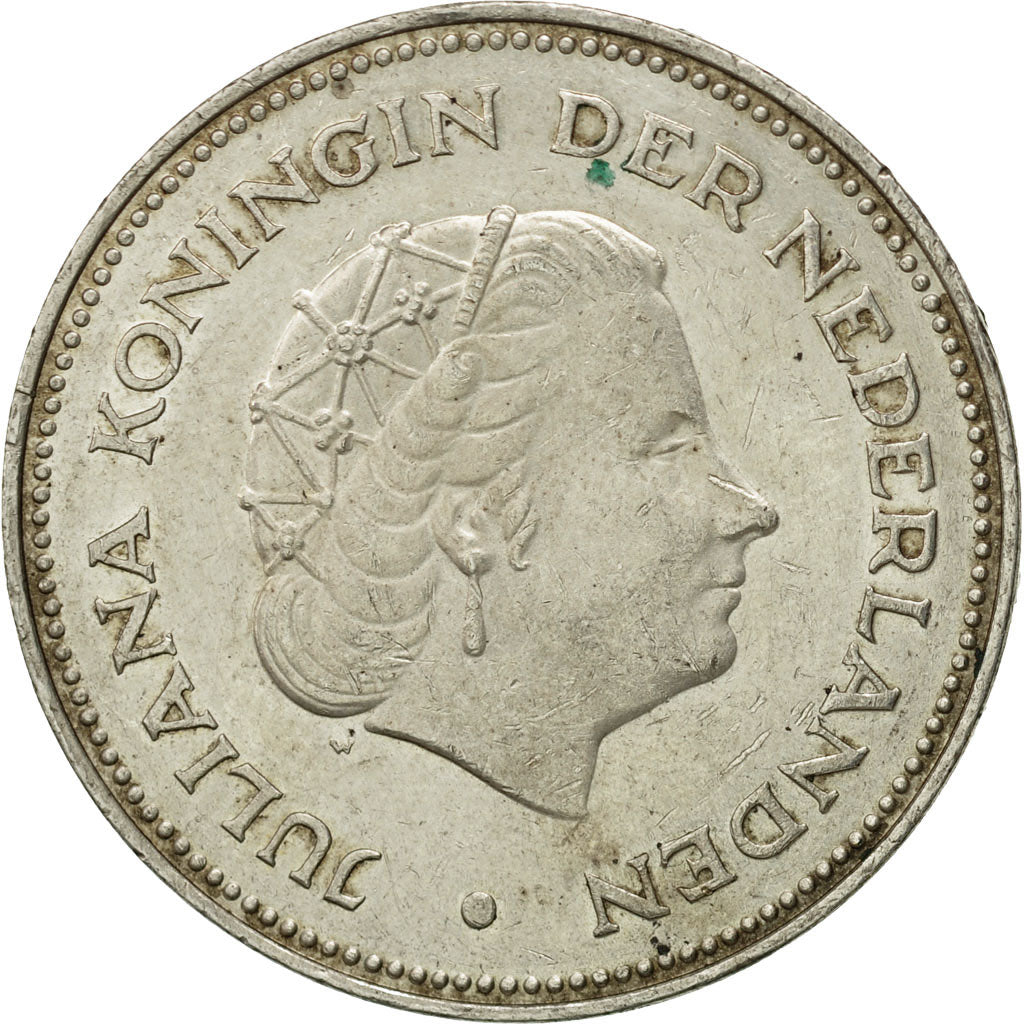 Münze, Niederlande, Juliana, 10 Gulden, 1970, SS, Silber, KM:195