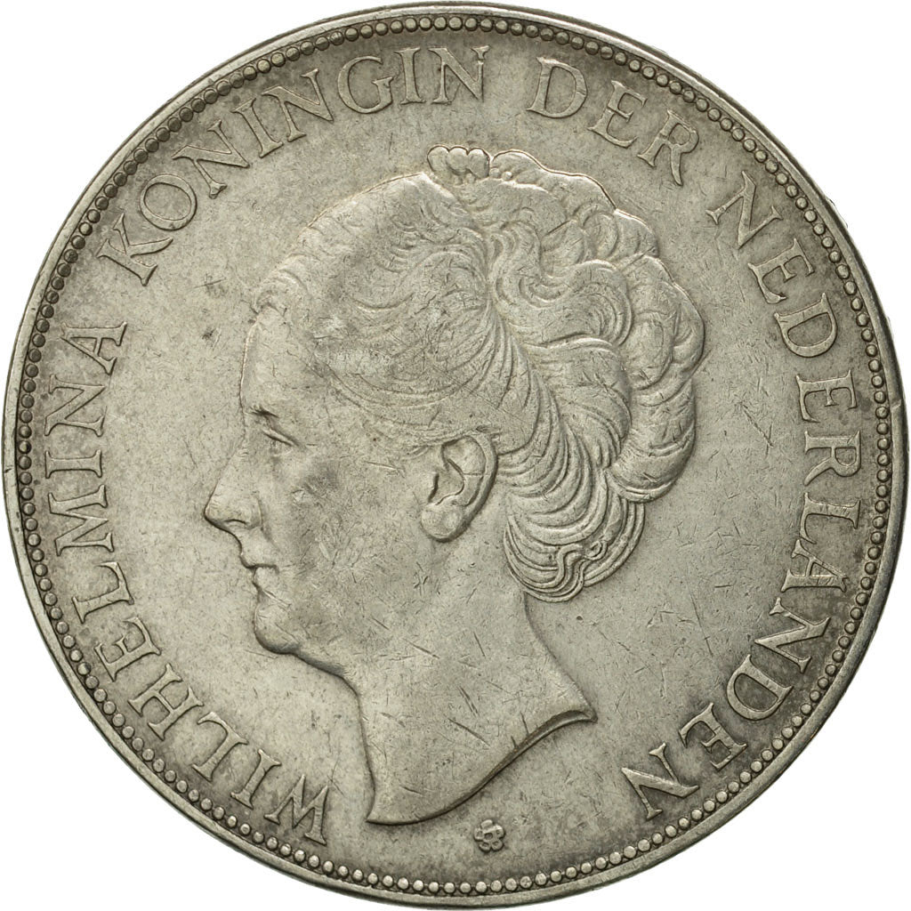 Coin, Netherlands, Wilhelmina I, 2-1/2 Gulden, 1930, EF(40-45), Silver, KM:165