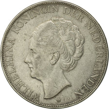 Moneda, Países Bajos, Wilhelmina I, 2-1/2 Gulden, 1930, MBC, Plata, KM:165