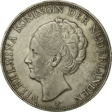 Coin, Netherlands, Wilhelmina I, 2-1/2 Gulden, 1929, EF(40-45), Silver, KM:165