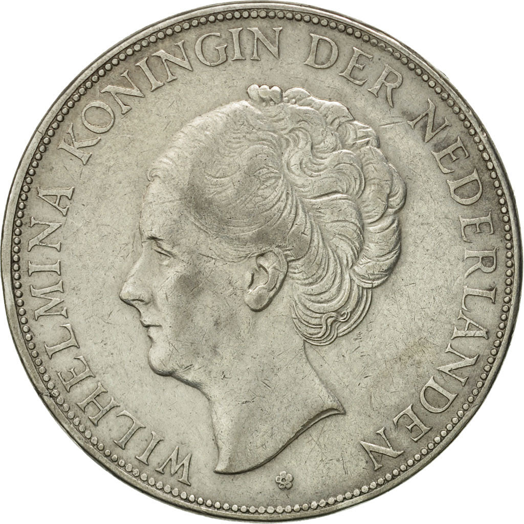 Coin, Netherlands, Wilhelmina I, 2-1/2 Gulden, 1931, EF(40-45), Silver, KM:165