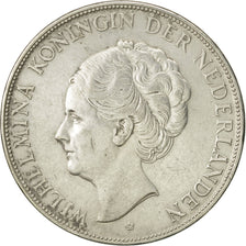 Netherlands, Wilhelmina I, 2-1/2 Gulden, 1938, AU(50-53), Silver, KM:165