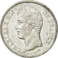 Moneda, Francia, Charles X, 5 Francs, 1830, Lille, MBC+, Plata, KM:728.13