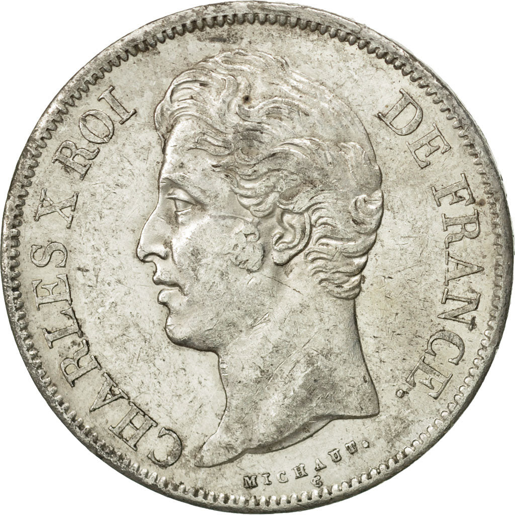 France, Charles X, 5 Francs, 1828, Paris, EF(40-45), Silver, KM:728.1