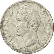 France, Charles X, 5 Francs, 1827, Lille, EF(40-45), Silver, KM:728.13