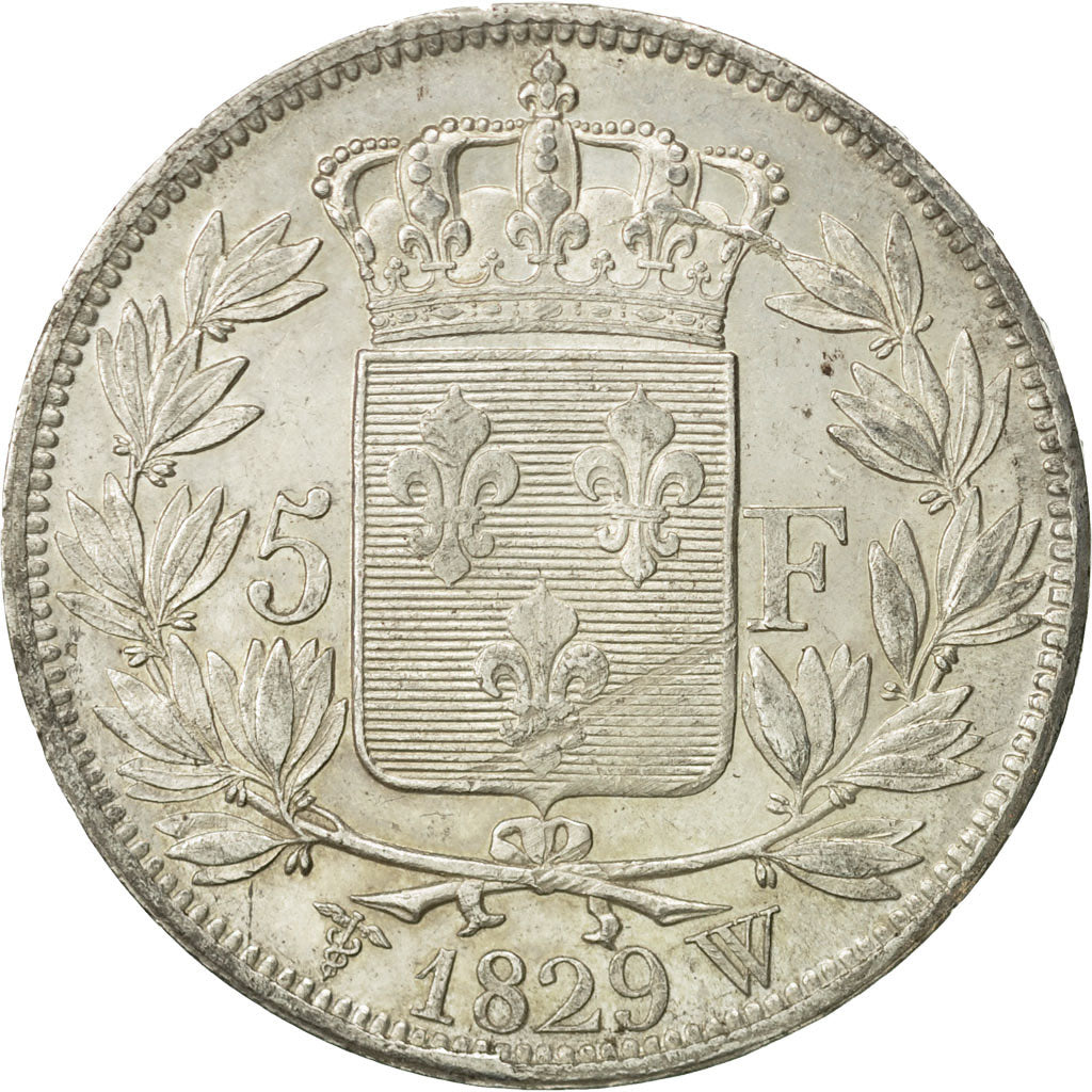 France, Charles X, 5 Francs, 1829, Lille, TTB, Argent, KM:728.13, Gadoury:644