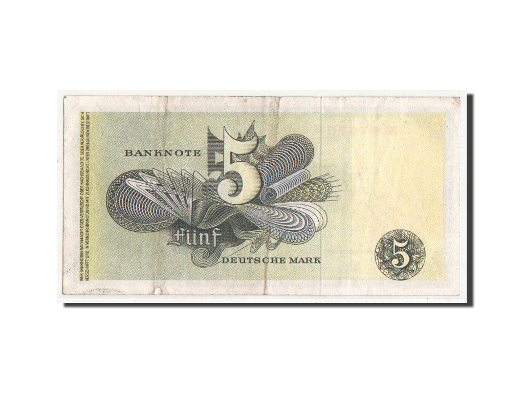 Banknote, GERMANY - FEDERAL REPUBLIC, 5 Deutsche Mark, 1948, VF(30-35)