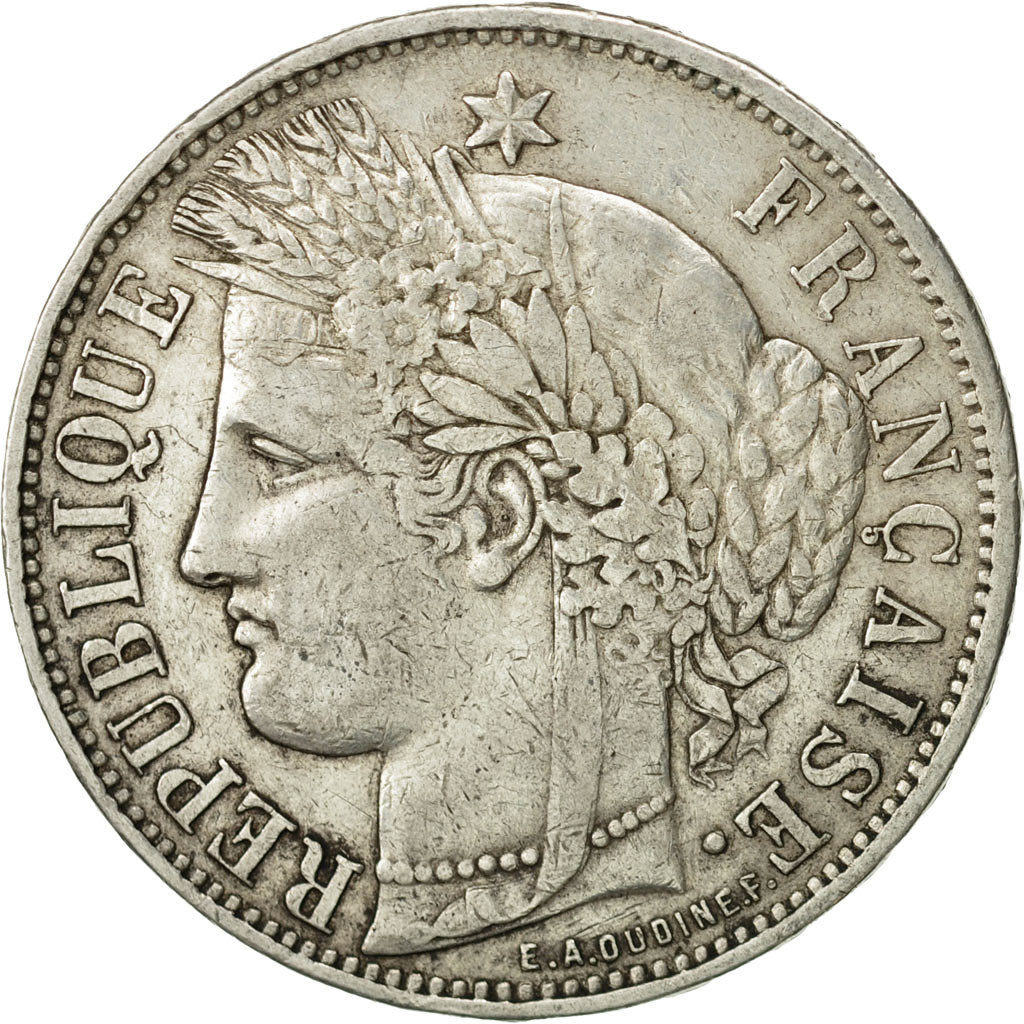 Coin, France, Cérès, 5 Francs, 1870, Bordeaux, EF(40-45), Silver, KM:818.2